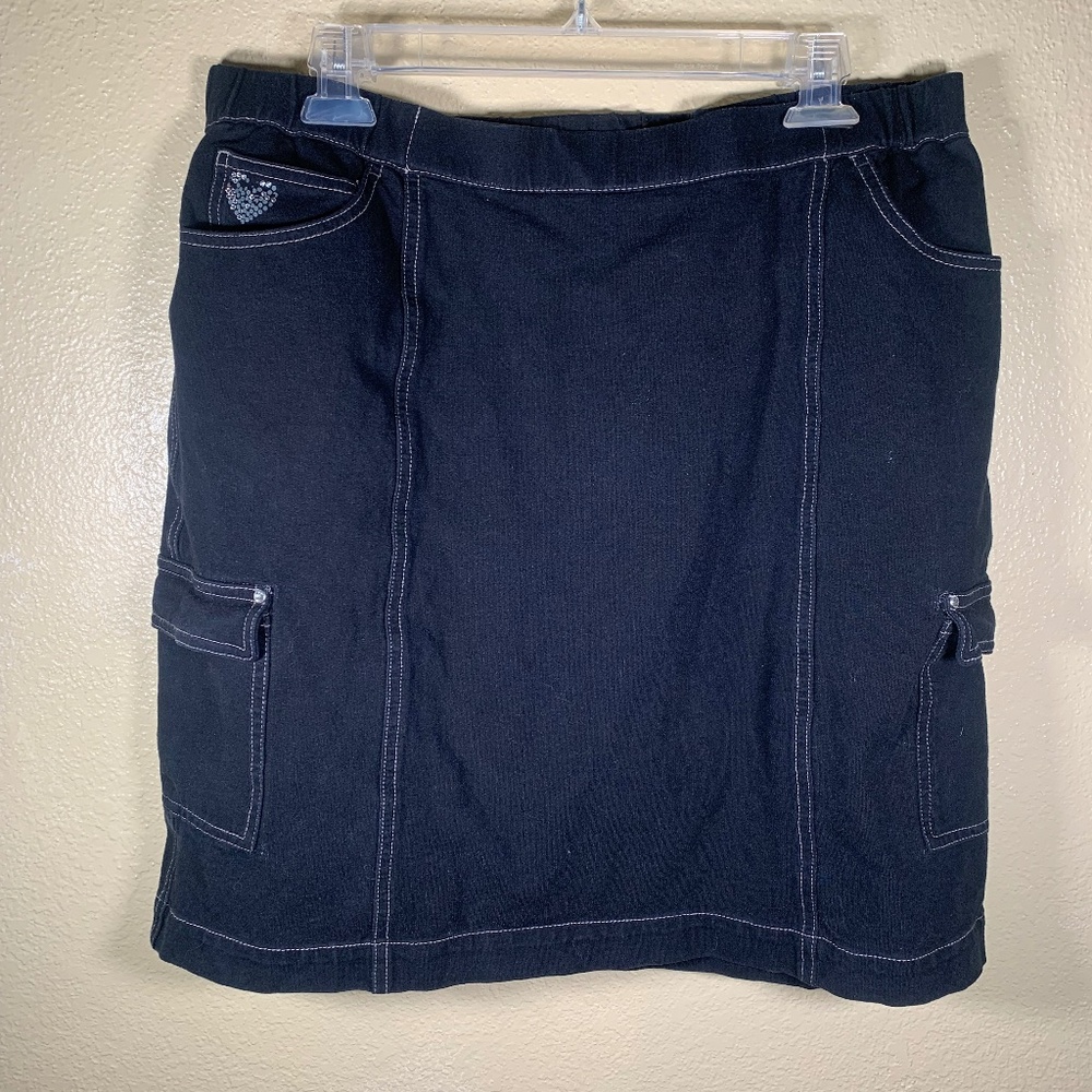 Vintage embellished cargo skort w